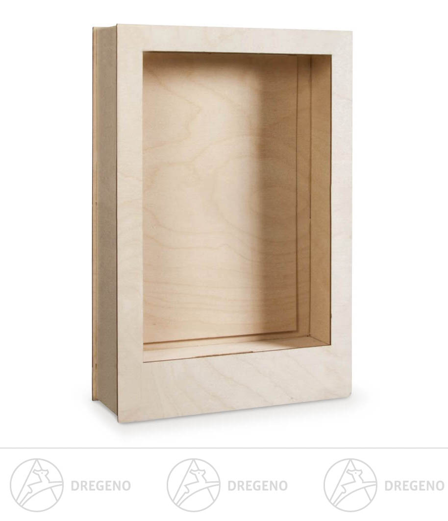 Holzbausatz 3D Motivrahmen 8-tlg 20x30x6,6cm natur