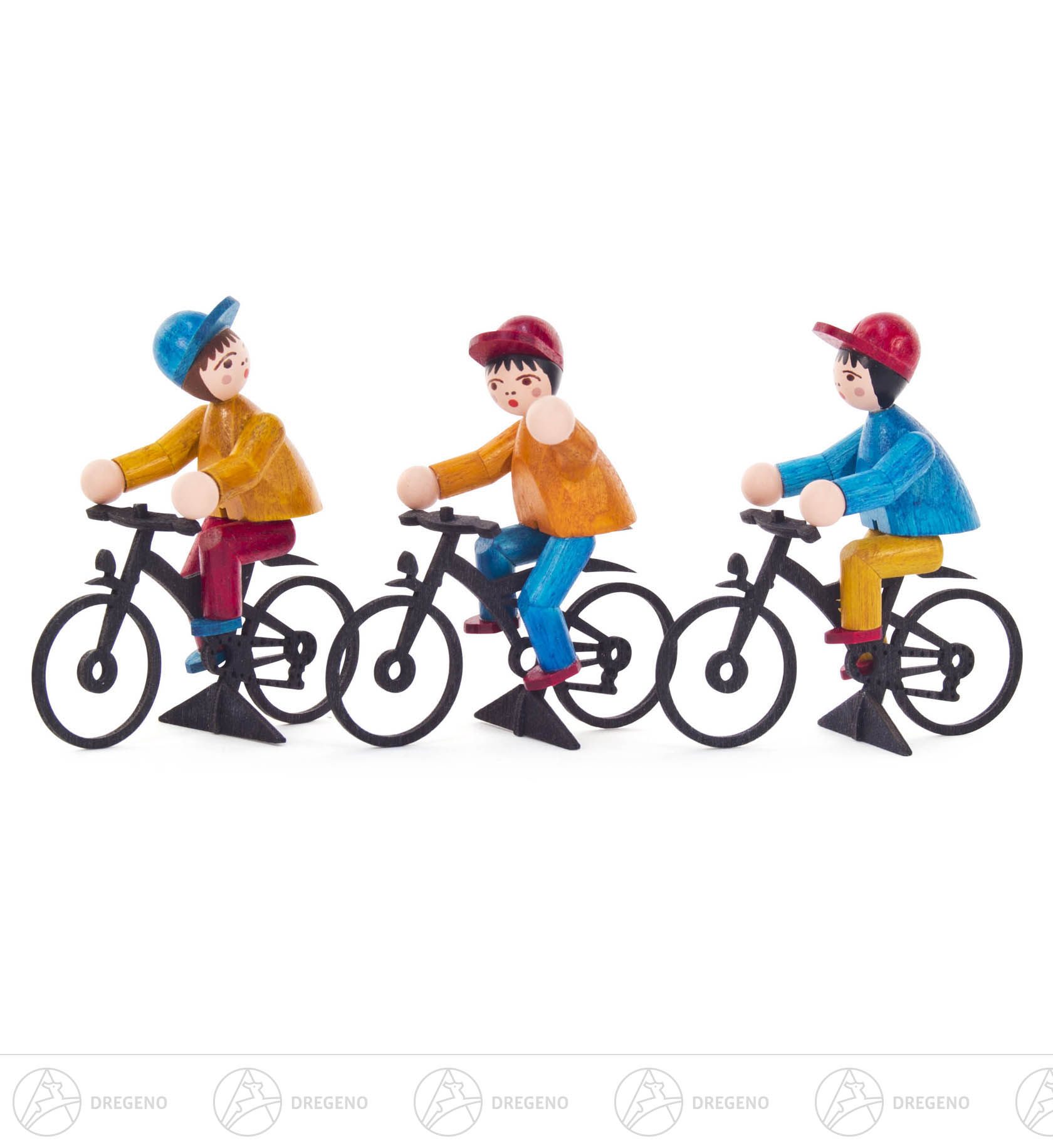 Fahrradfahrer farbig lasiert (3) 6cm