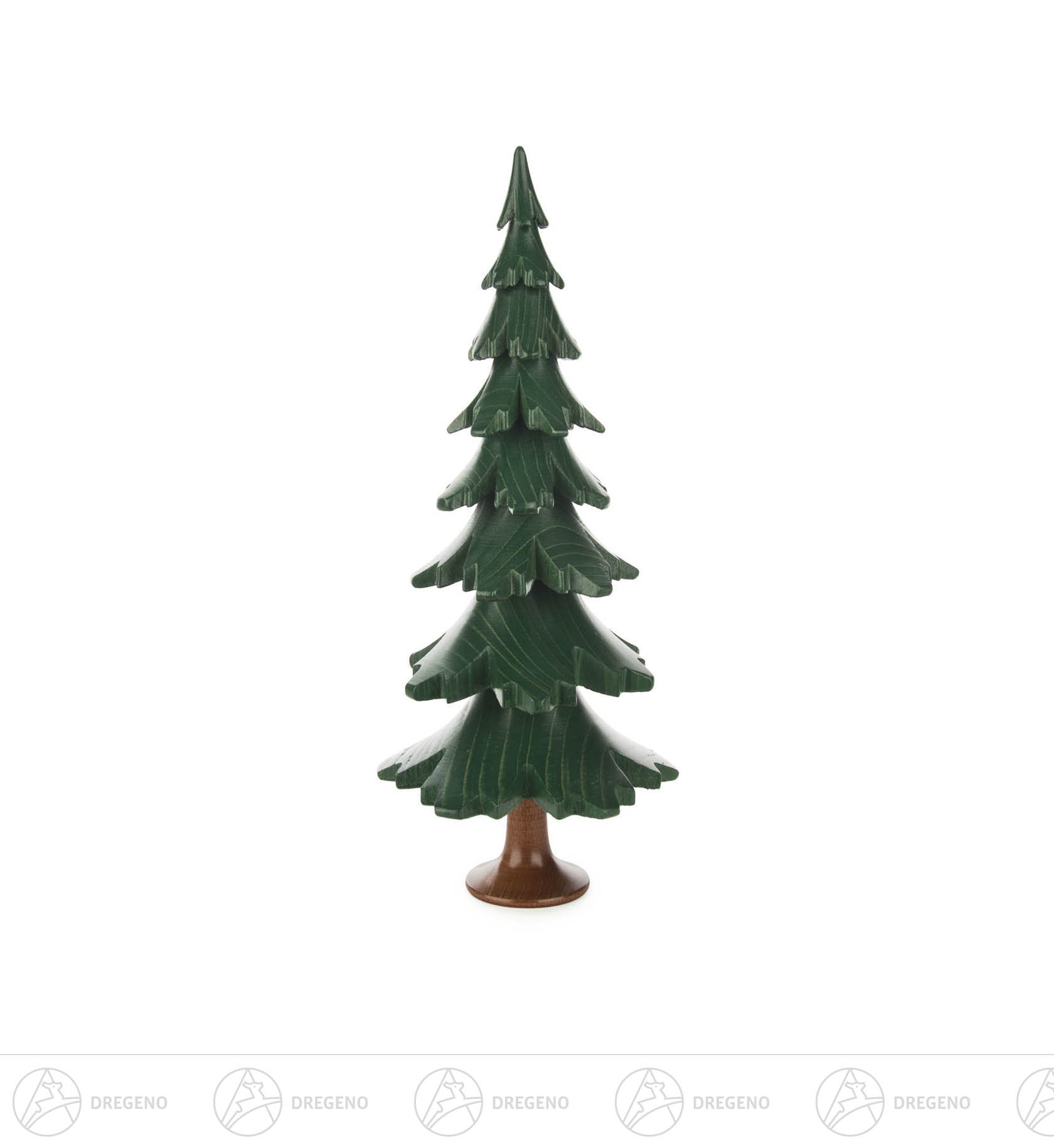 Massivholzbaum grün lasiert, 24,5cm
