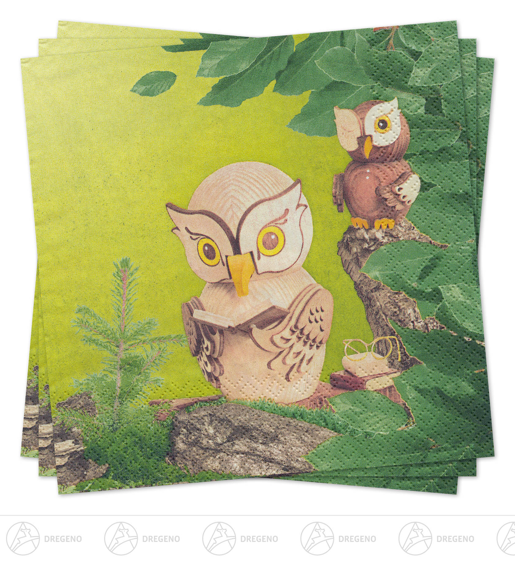 Eulen Servietten (20 Stück)