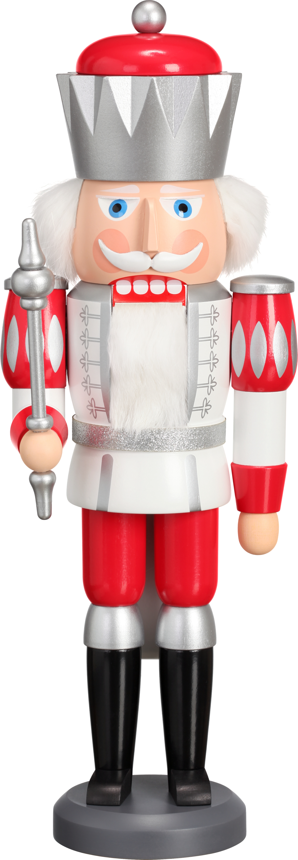 König Exklusiv weiß-silber-rot 40 cm