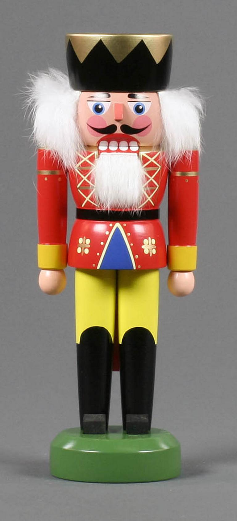 Nussknacker König rot-gelb, 28 cm