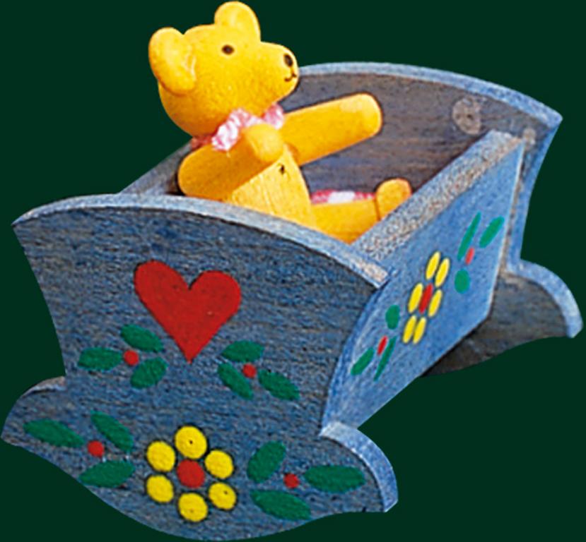 Bär in Wiege 5 cm Bär in Wiege 5 cm