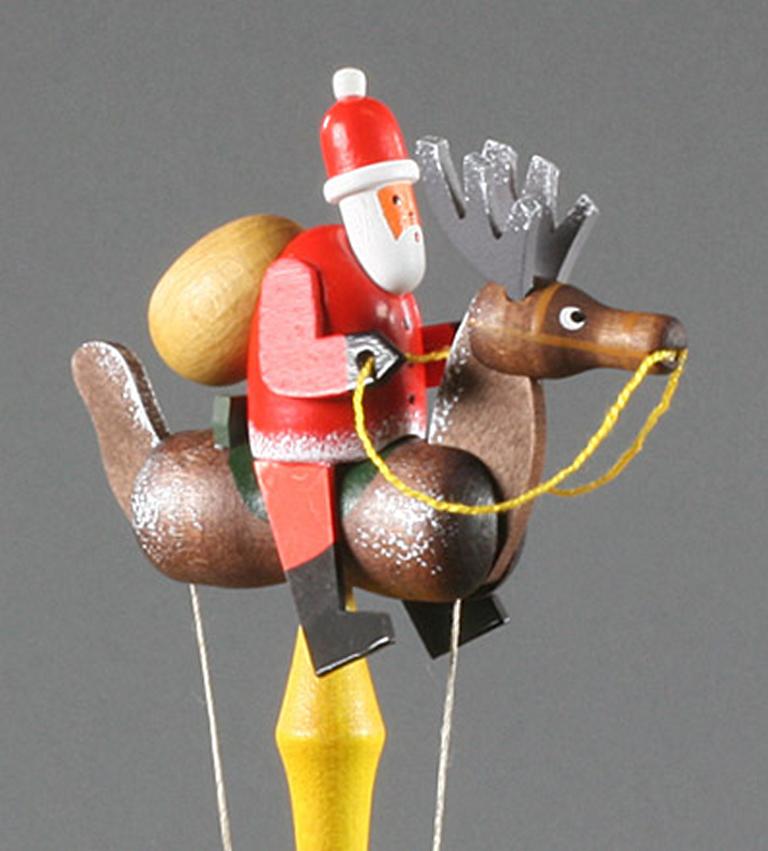 Pendelreiter Weihnachtsmann auf Rentier