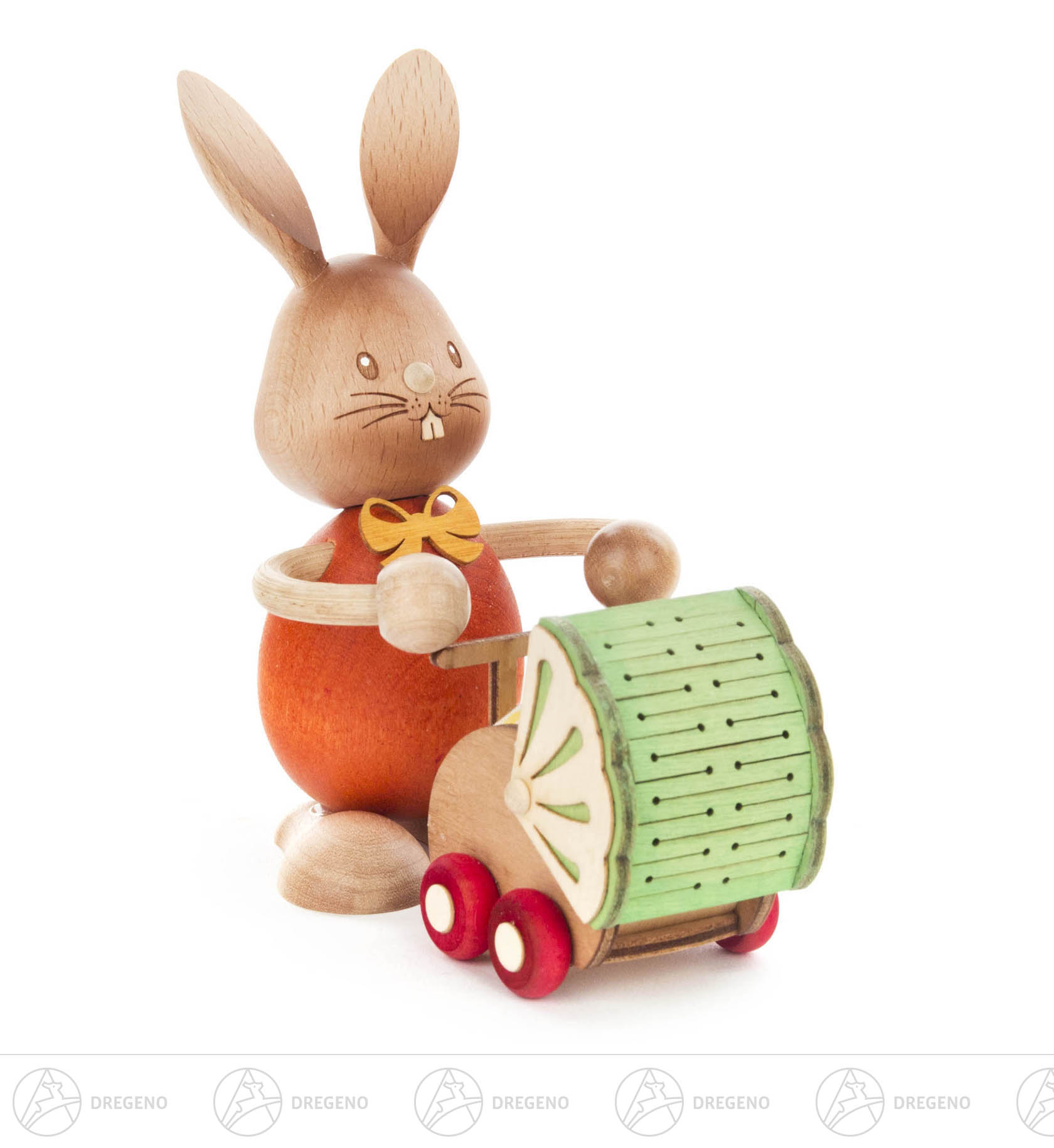 Hase Stupsi mit Kinderwagen 13x14cm