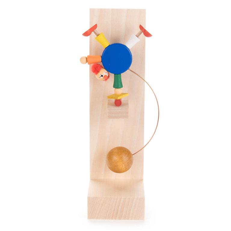 Schaukelfigur Clown Akrobat auf Rolle 13cm Schaukelfigur Clown Akrobat auf Rolle 13cm