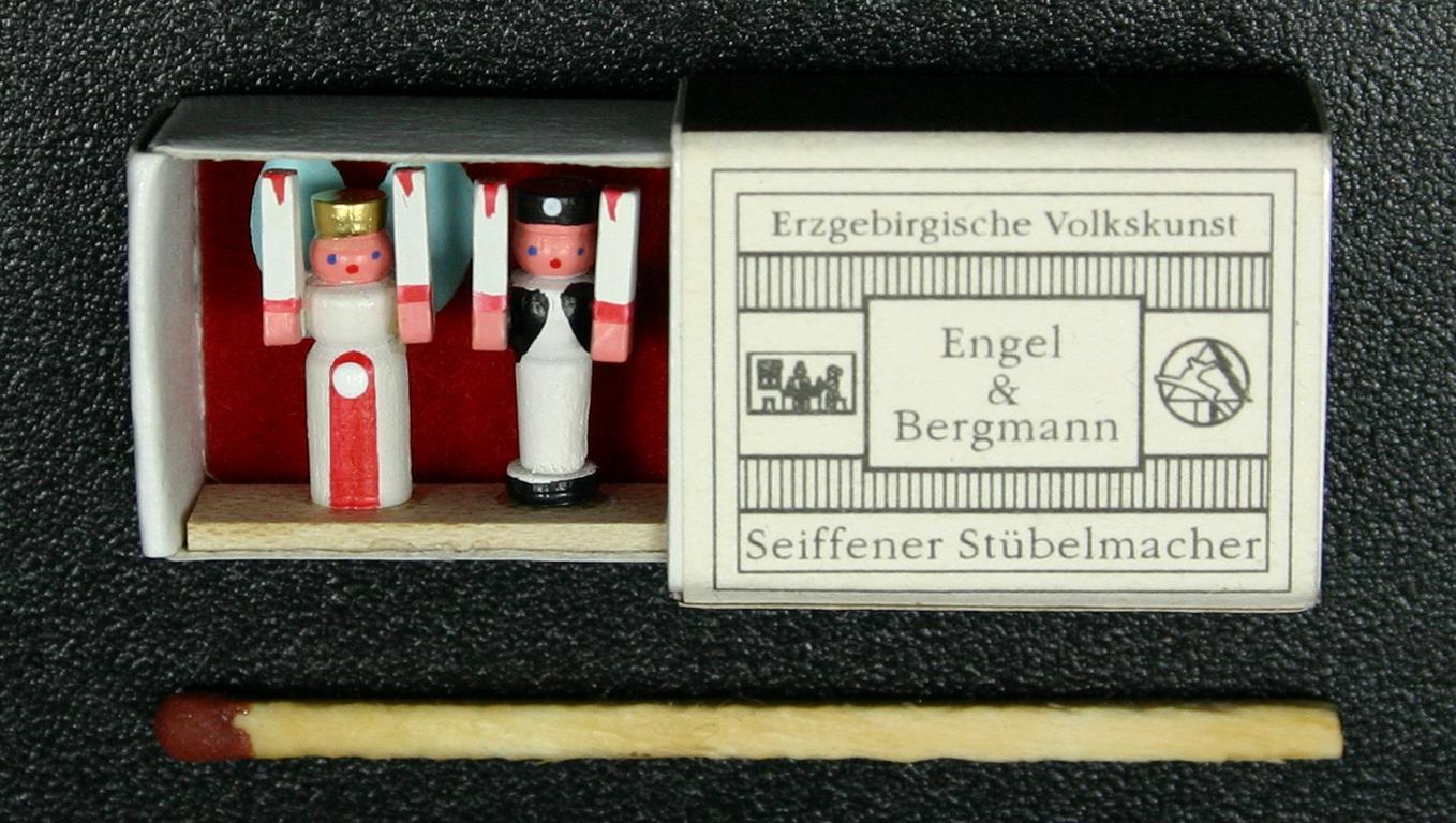 Zündholzschachteln Engel und Bergmann 2cm x 2cm x 1cm