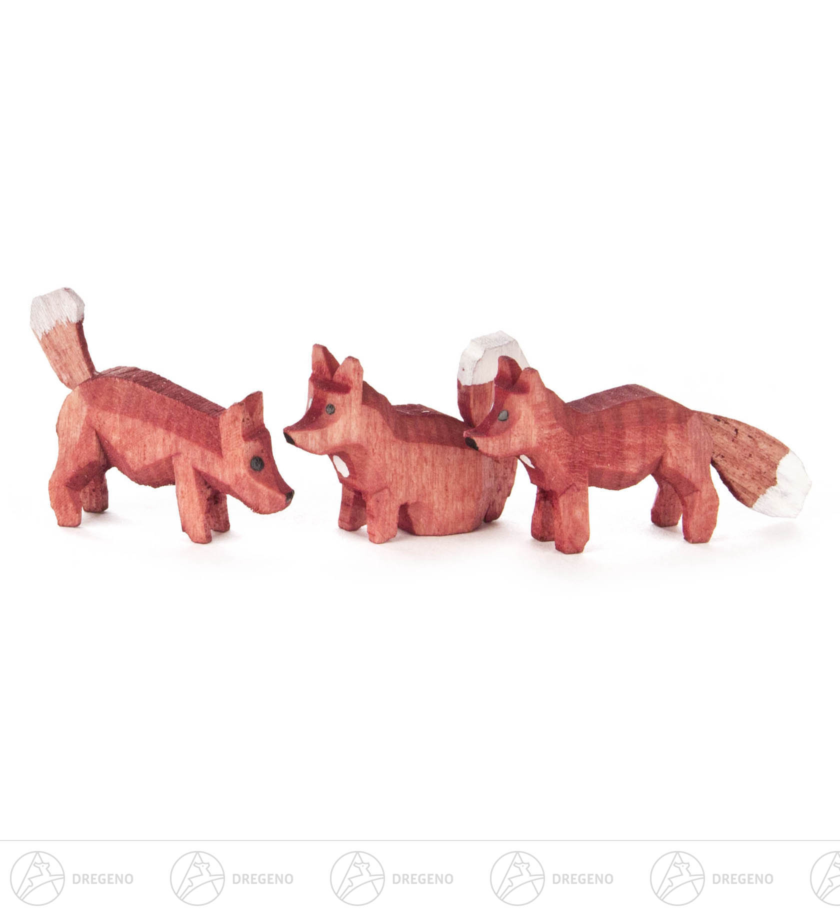 Fuchsgruppe farbig (3) Rückenhöhe 1,5cm Fuchs stehend, sitzend, fauchend Fuchsgruppe farbig (3) Rückenhöhe 1,5cm Fuchs stehend, sitzend, fauchend