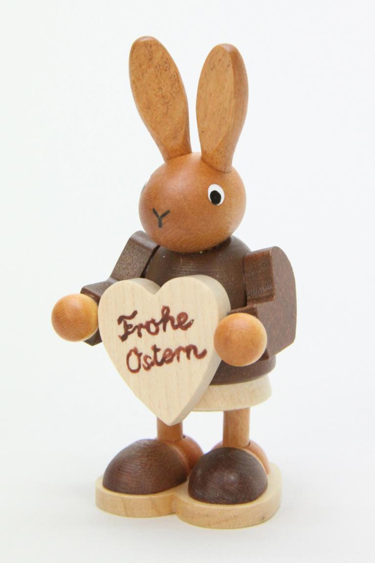 Häsin mit Herz natur  8,5 cm