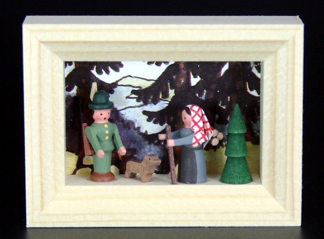 Förster mit Buschweib'l 7cm x 5cm x 1cm Förster mit Buschweib'l 7cm x 5cm x 1cm