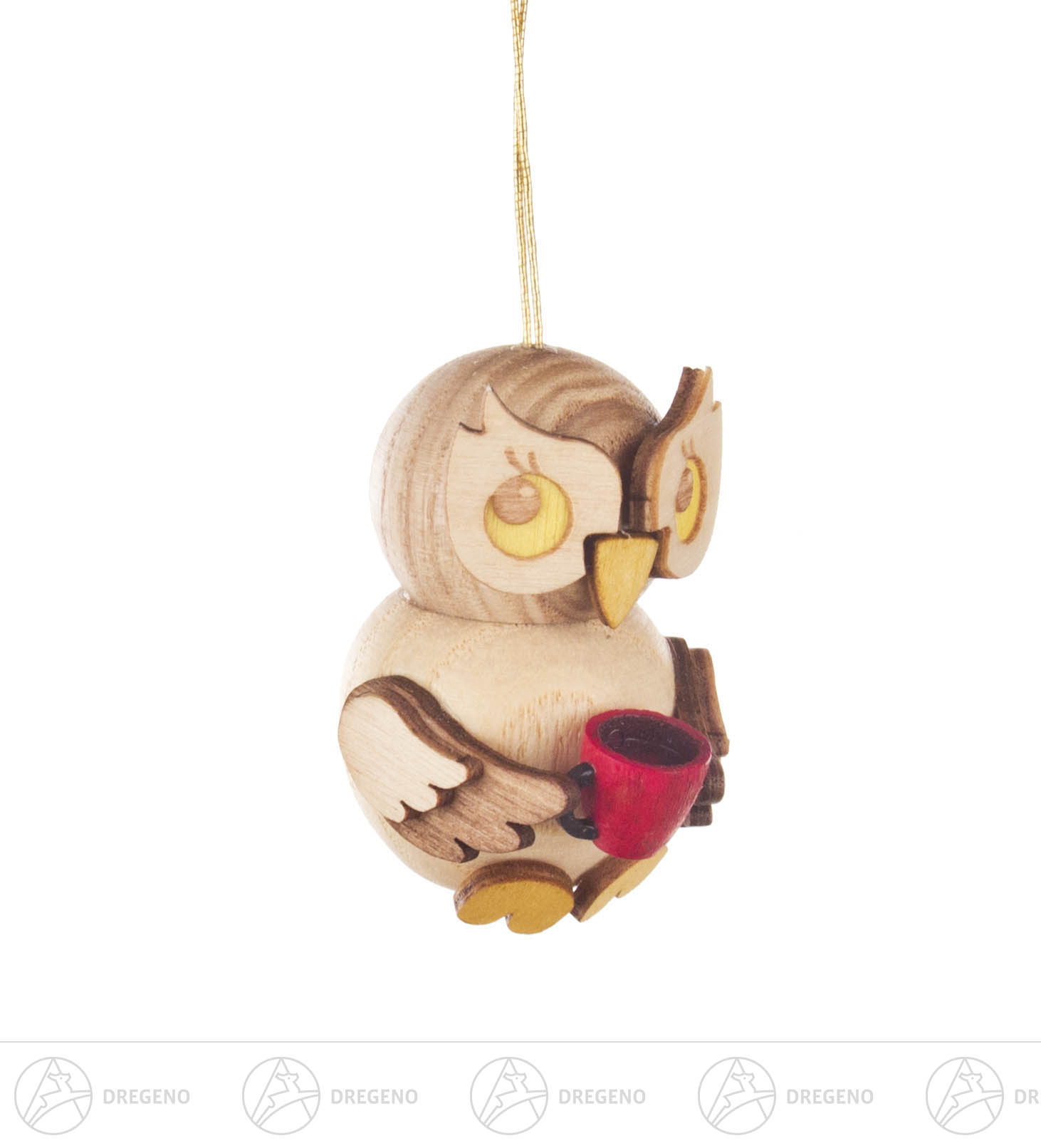 Behang Eulenkind mit Tasse 4cm Behang Eulenkind mit Tasse 4cm