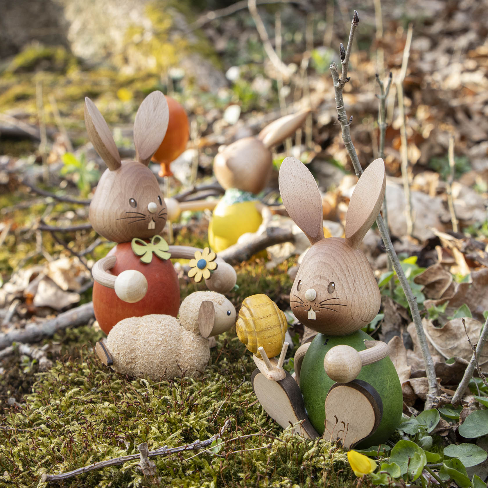 Hase Stupsi mit Schnecke 11x7cm