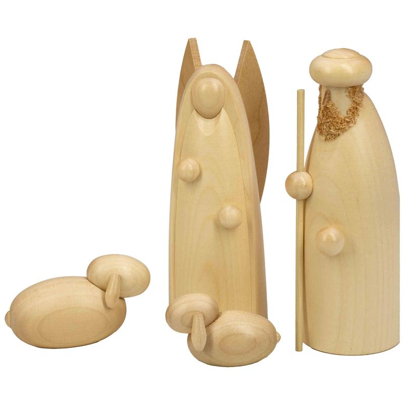 Die Verkündigung natur 4-teilig 12cm Die Verkündigung natur 4-teilig 12cm