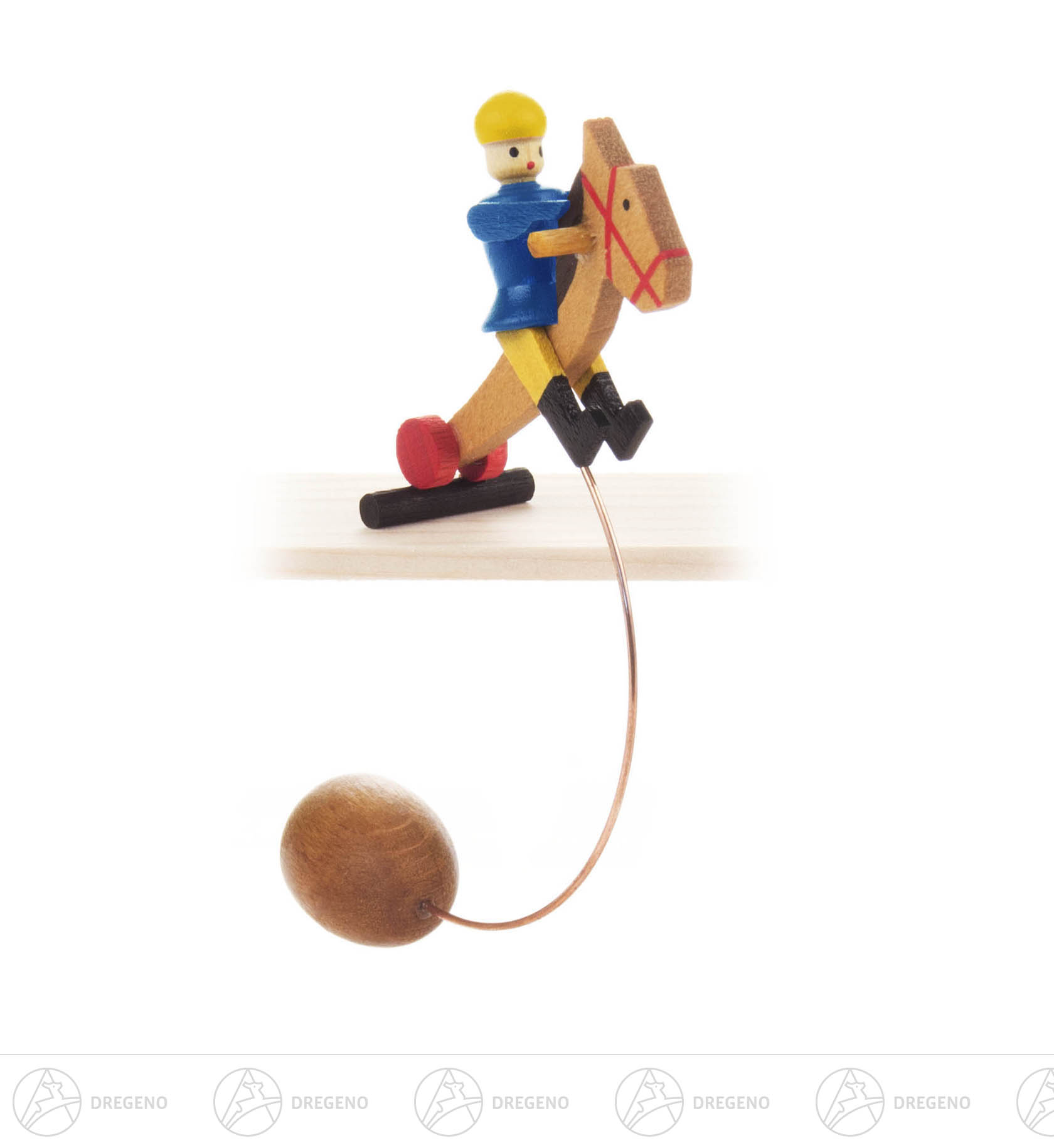 Schaukelfigur Reiter, blau  8cm