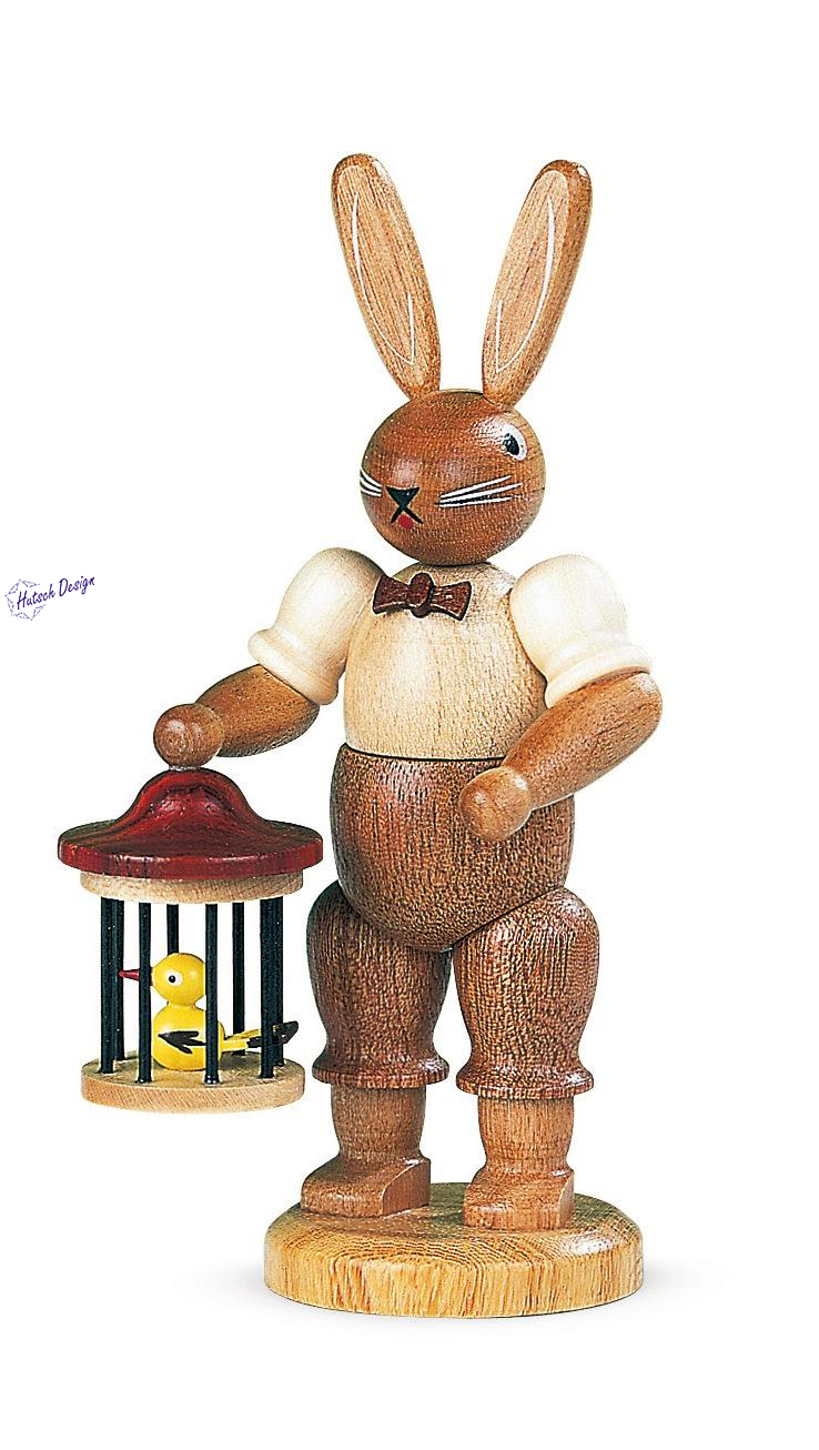 Hase mit Vogelkäfig Hase mit Vogelkäfig