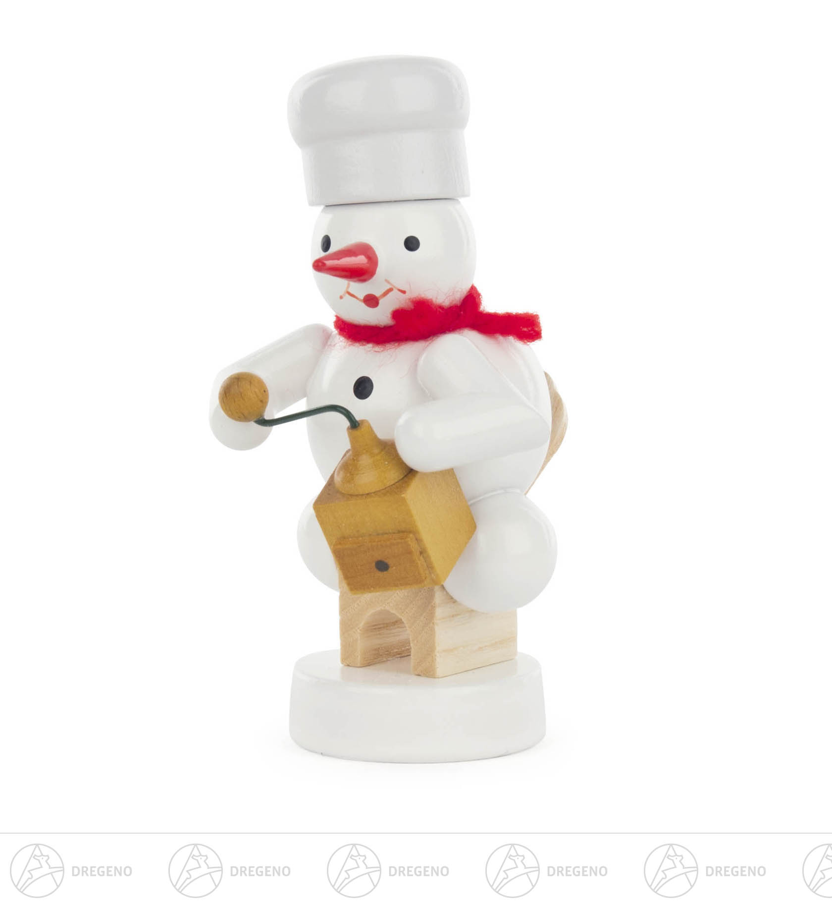 Schneemann Bäcker mit Kaffeemühle 8cm Schneemann Bäcker mit Kaffeemühle 8cm