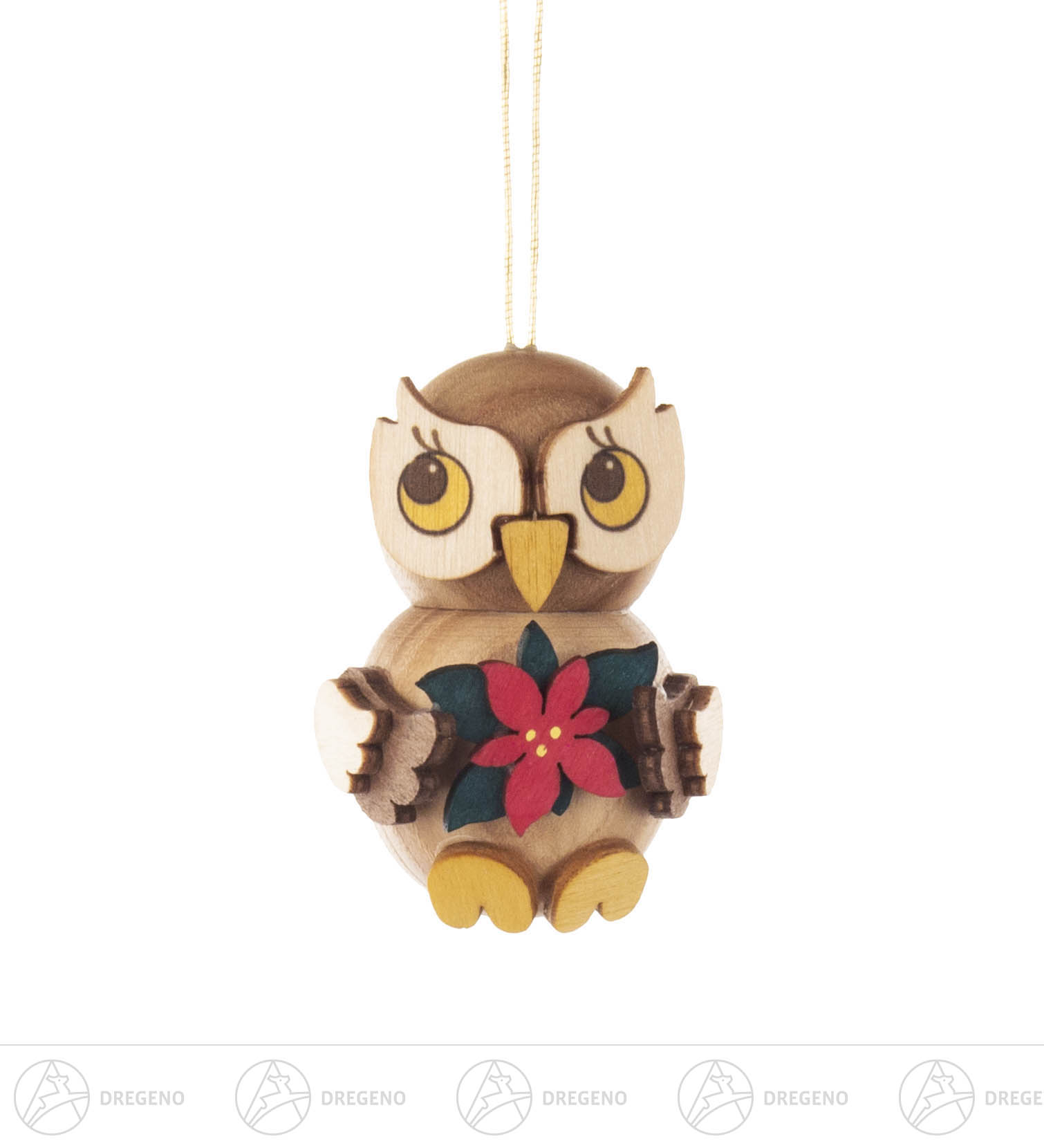 Behang Eulenkind mit Weihnachtsstern 4cm Behang Eulenkind mit Weihnachtsstern 4cm