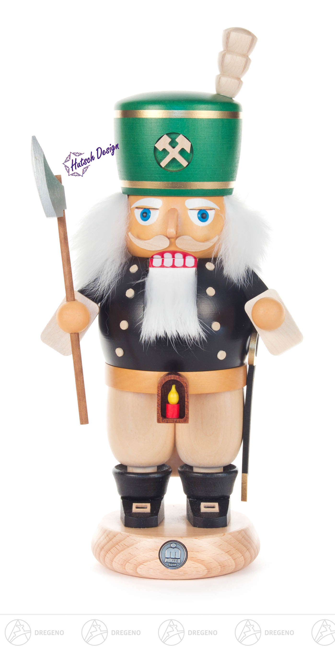 Nussknacker Bergmann schwarz-natur, 25cm