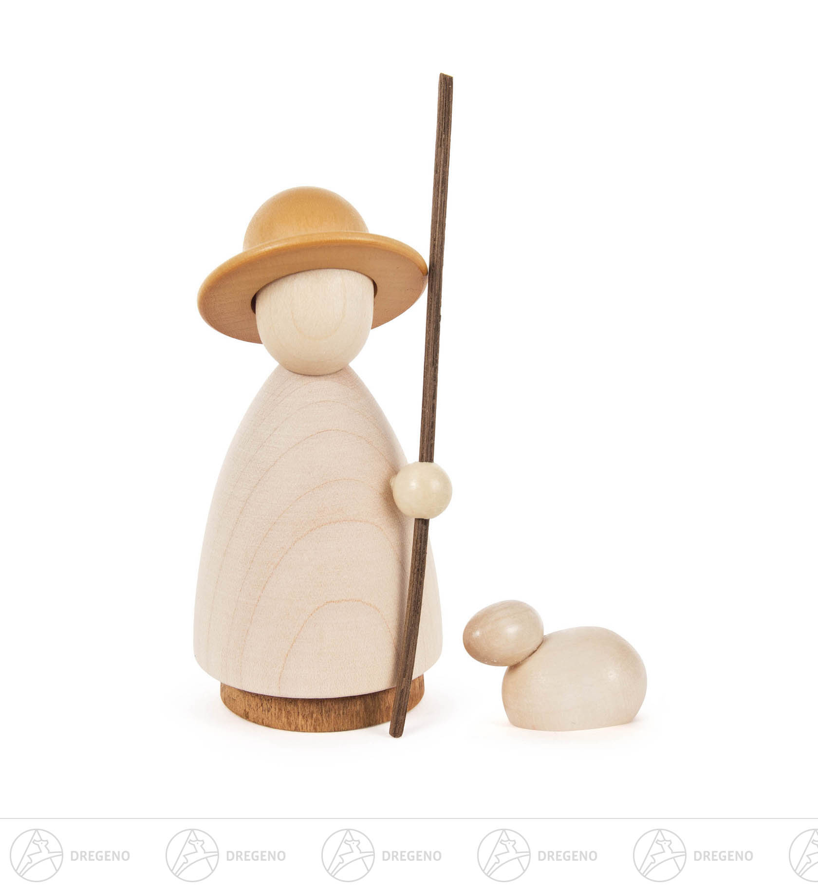 Schäfer lasiert mit Schaf 9,5/11cm Schäfer lasiert mit Schaf 9,5/11cm