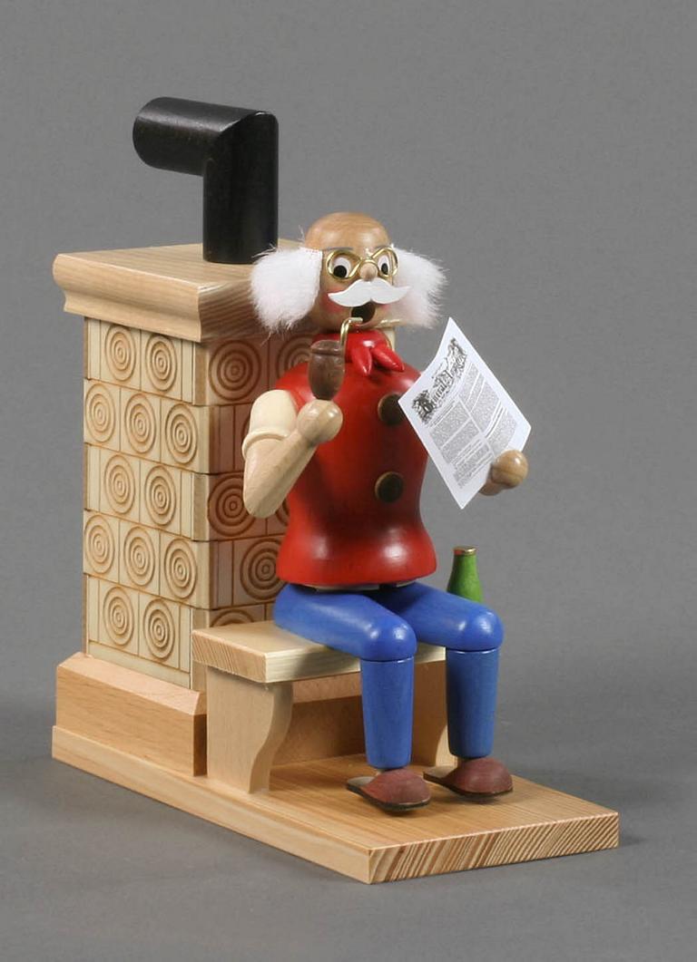 Räuchermann Opa am Räucherofen