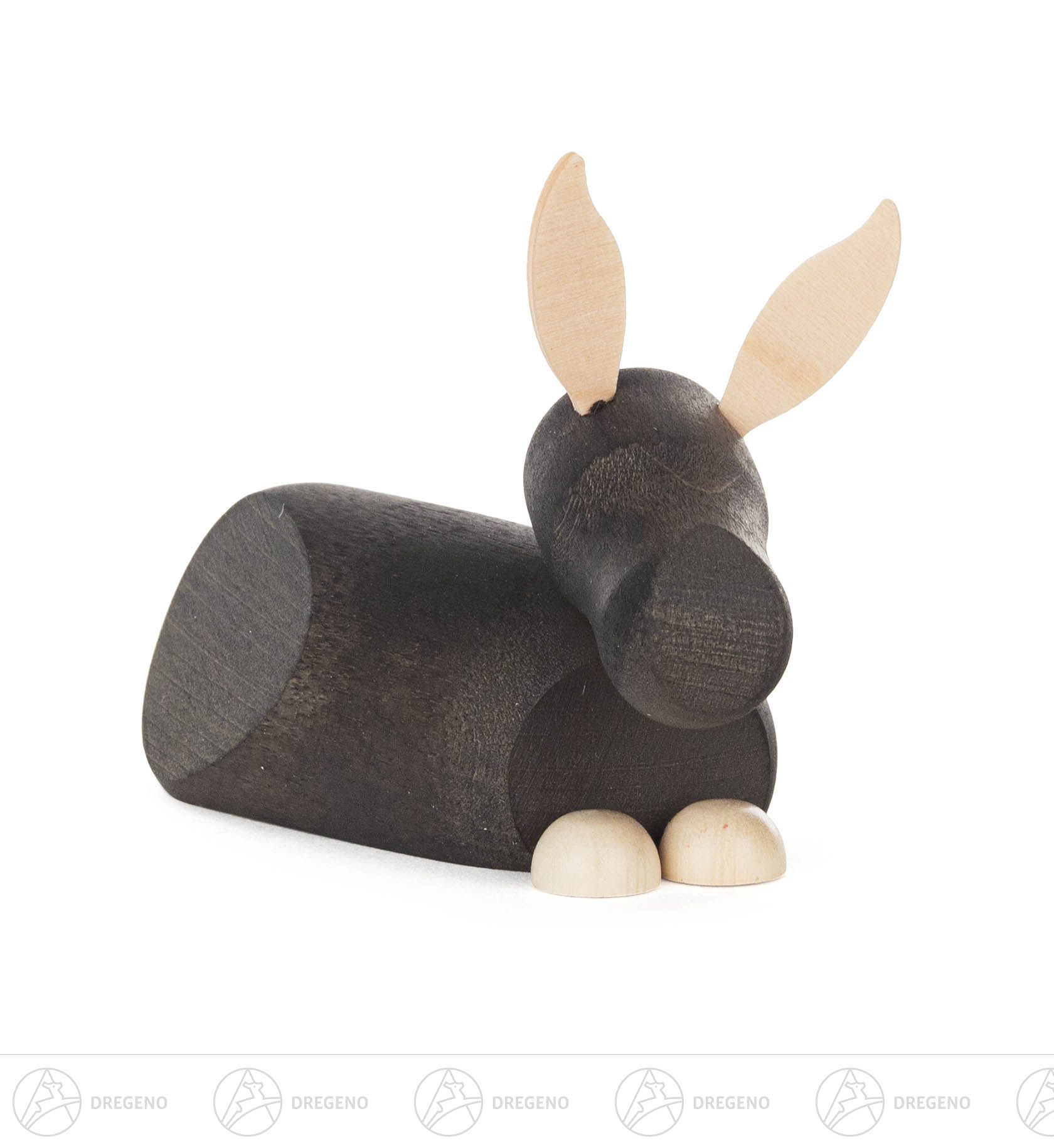 Esel modern, groß natur/anthrazit 6cm