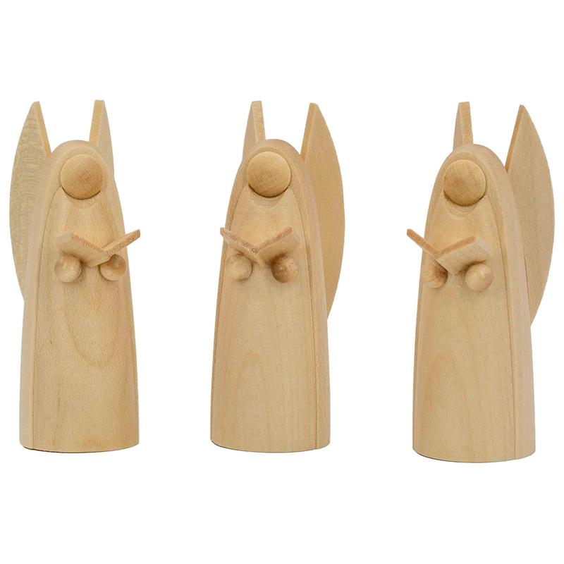 Halleluja-Engel natur 3-teilig 6cm Halleluja-Engel natur 3-teilig 6cm