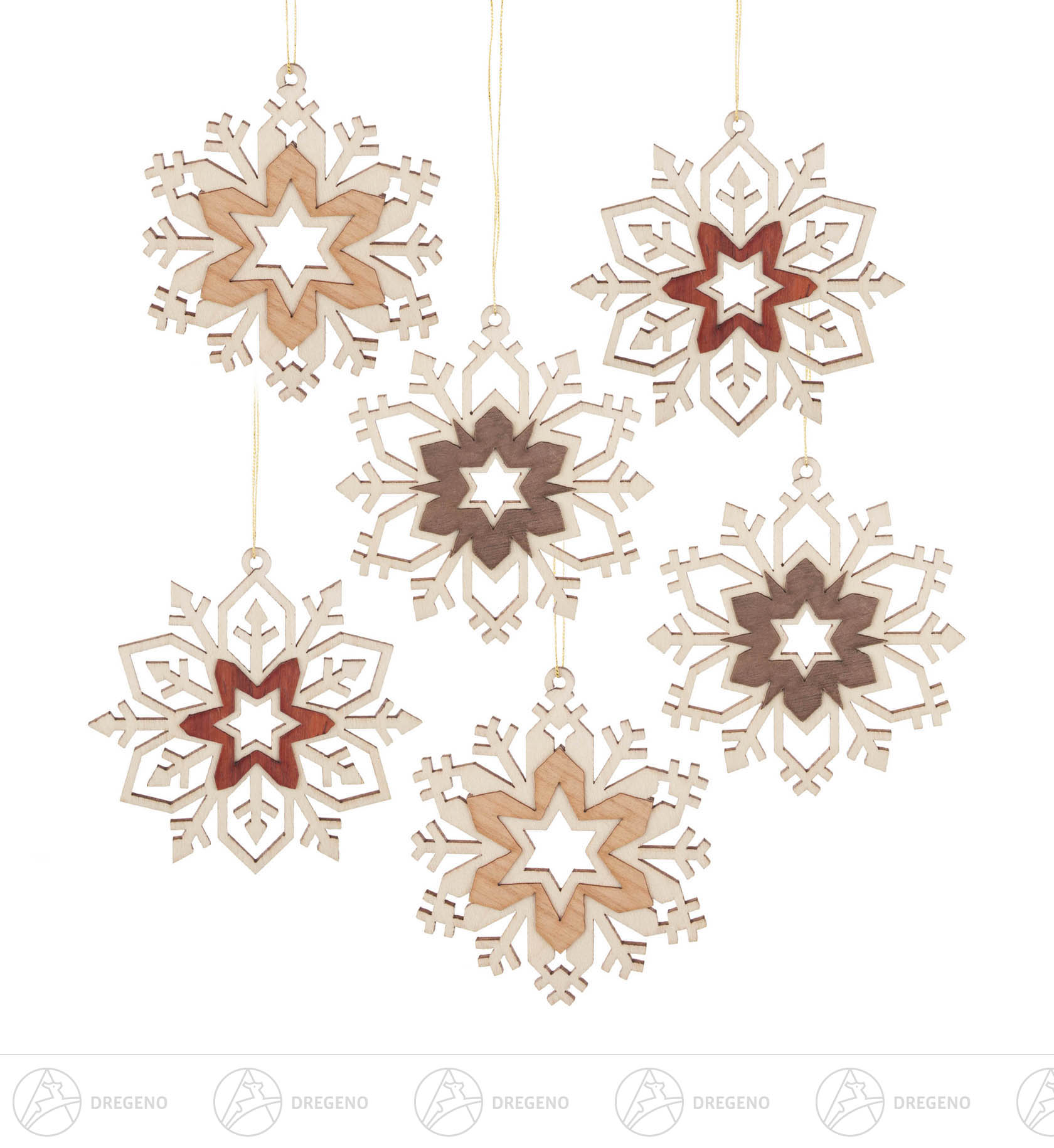 Behang Schneekristalle (6) 7cm Behang Schneekristalle (6) 7cm