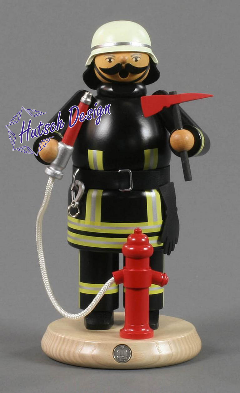 Räuchermann Feuerwehrmann in neuzeitlicher Uniform