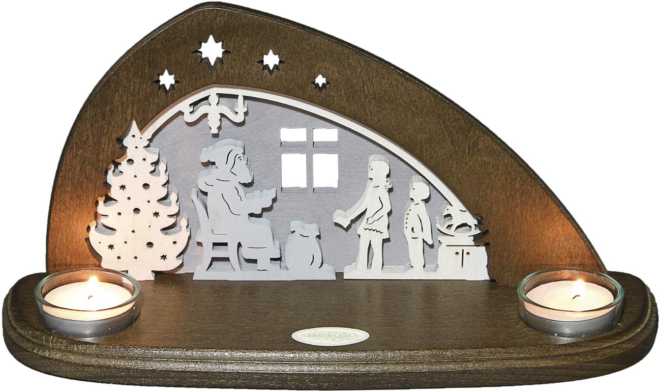 Teelichthlater Bescherung für 2 TL 29,0 x 14,5 x 11,0 cm