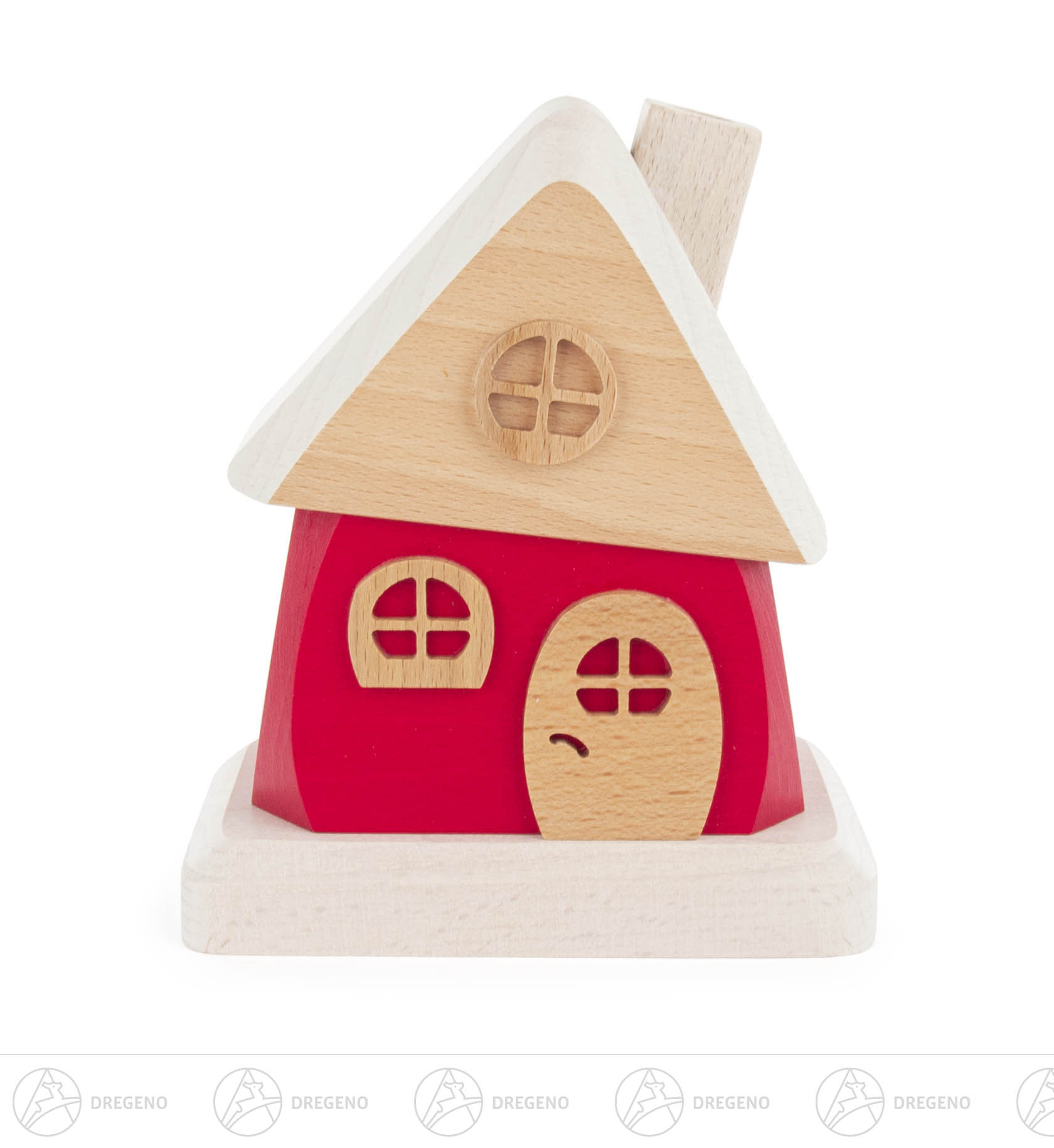Räucherhaus rot, groß 8,5cm
