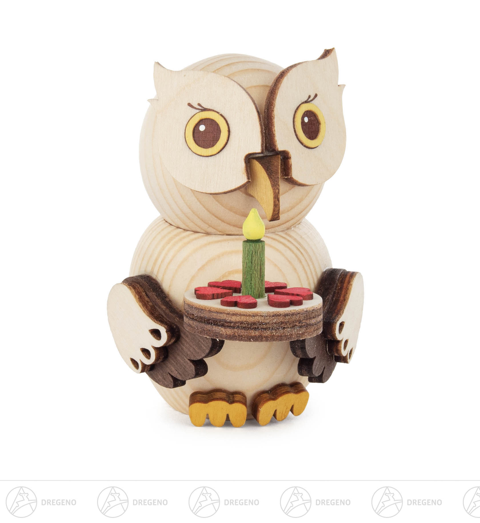 Mini-Eule mit Torte 7cm