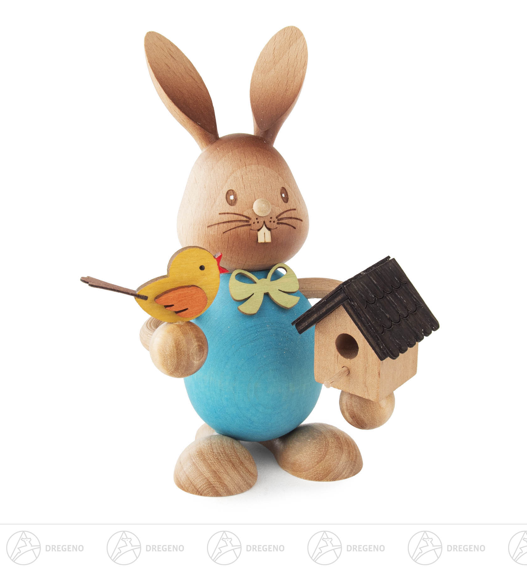 Hase Stupsi mit Vogelhaus 12cm Hase Stupsi mit Vogelhaus 12cm