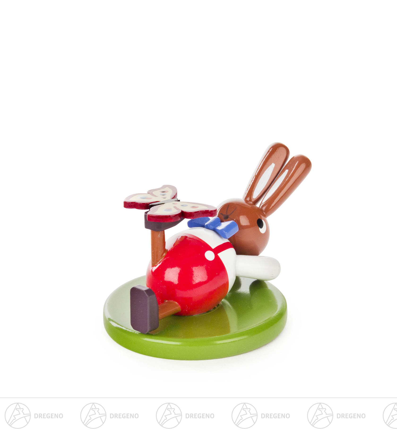 Hase klein liegend mit Schmetterling 4cm Hase klein liegend mit Schmetterling 4cm