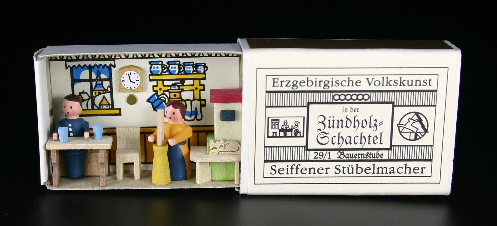 Zündholzschachteln Bauernstube