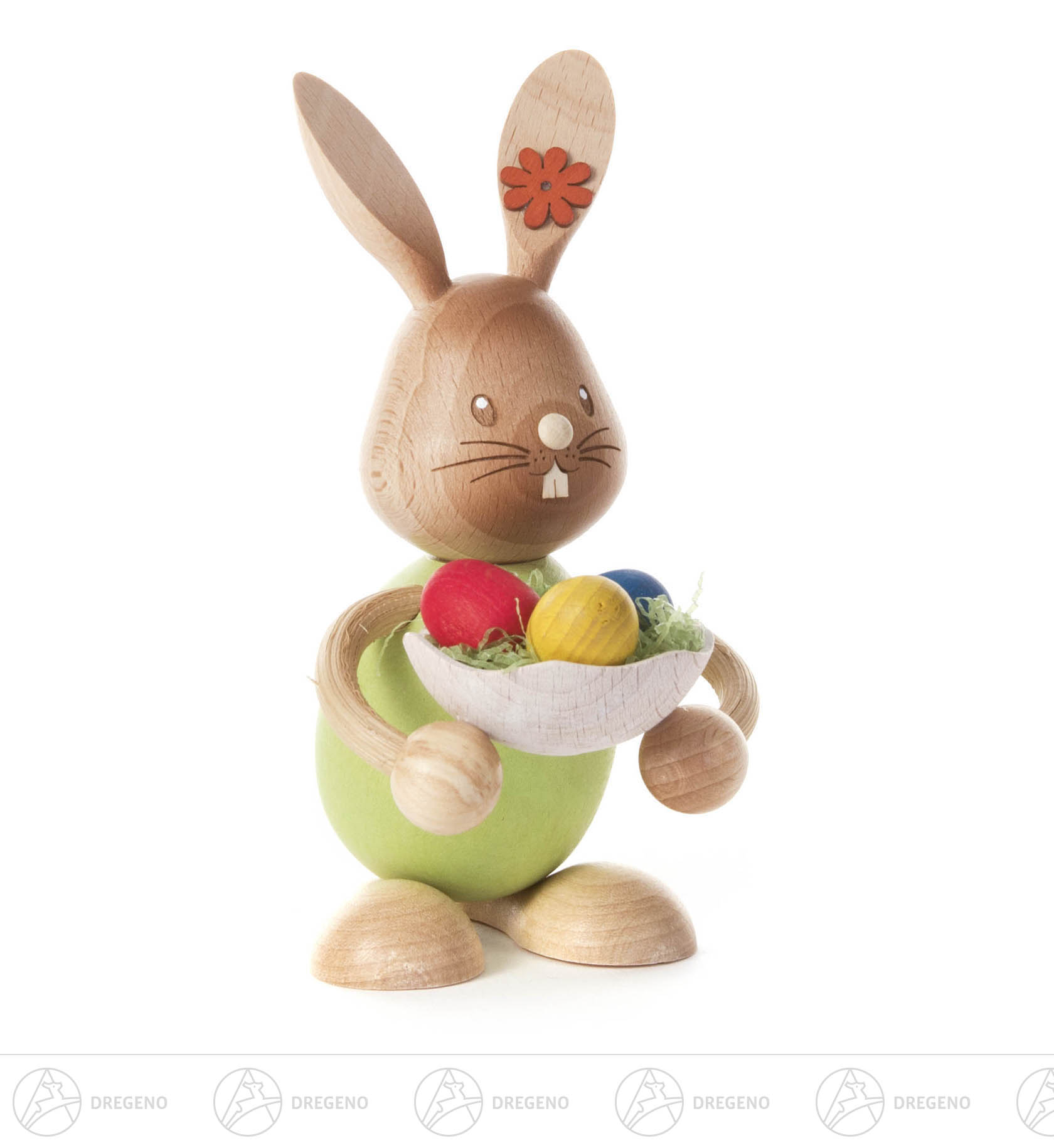 Hase Stupsi mit Eierschale 12cm Hase Stupsi mit Eierschale 12cm