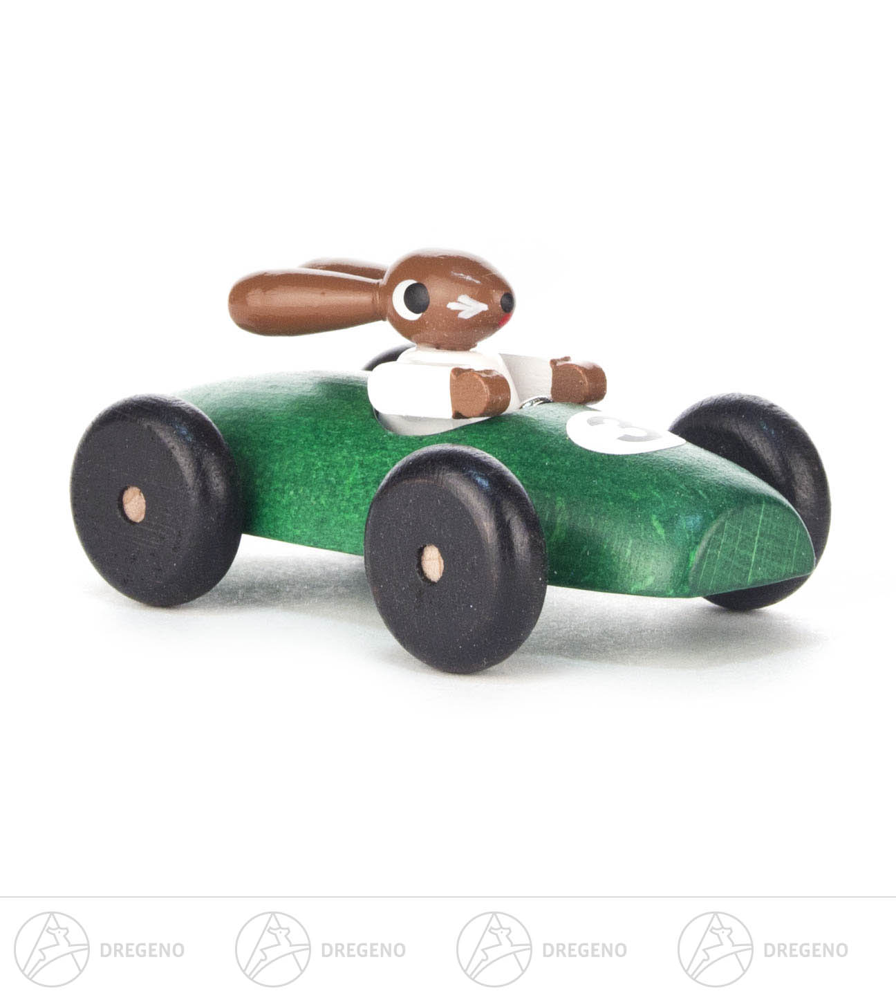 Hasenrennauto klein, grün 8cm