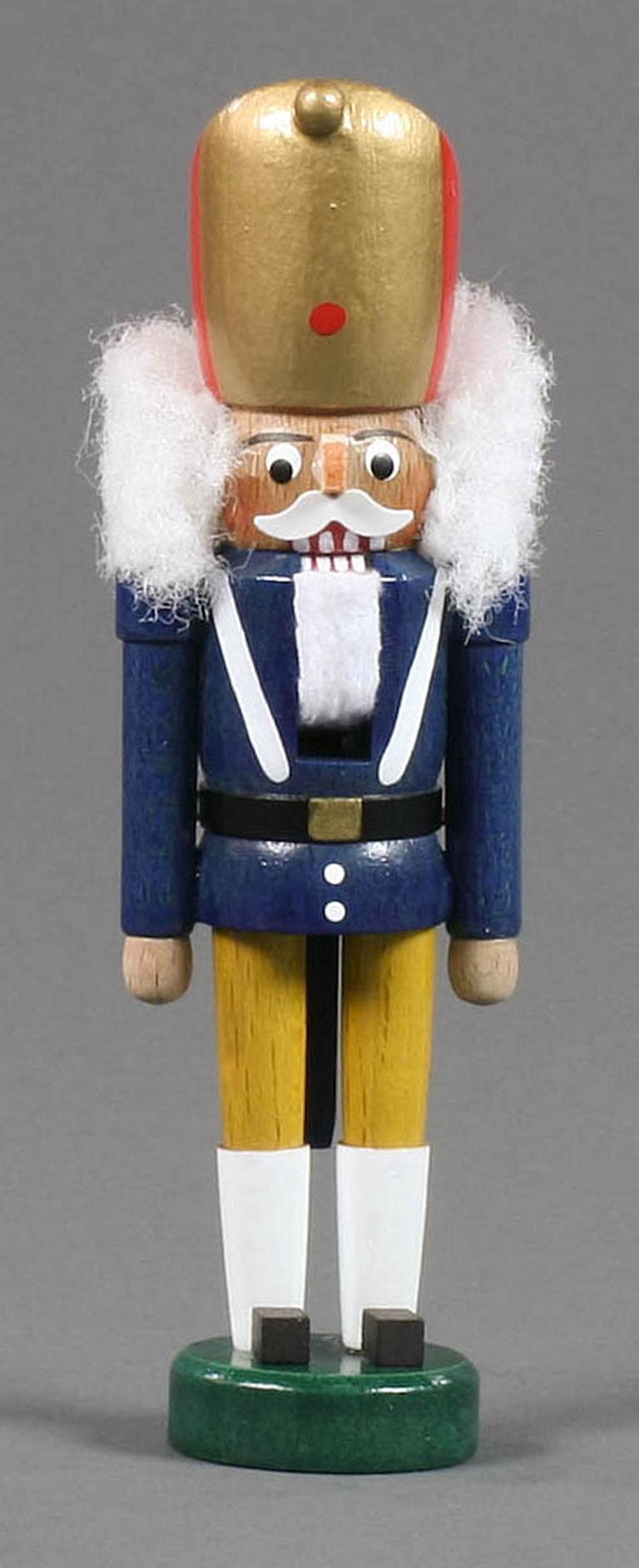 Nussknacker Preuße blau-gelb, 14cm