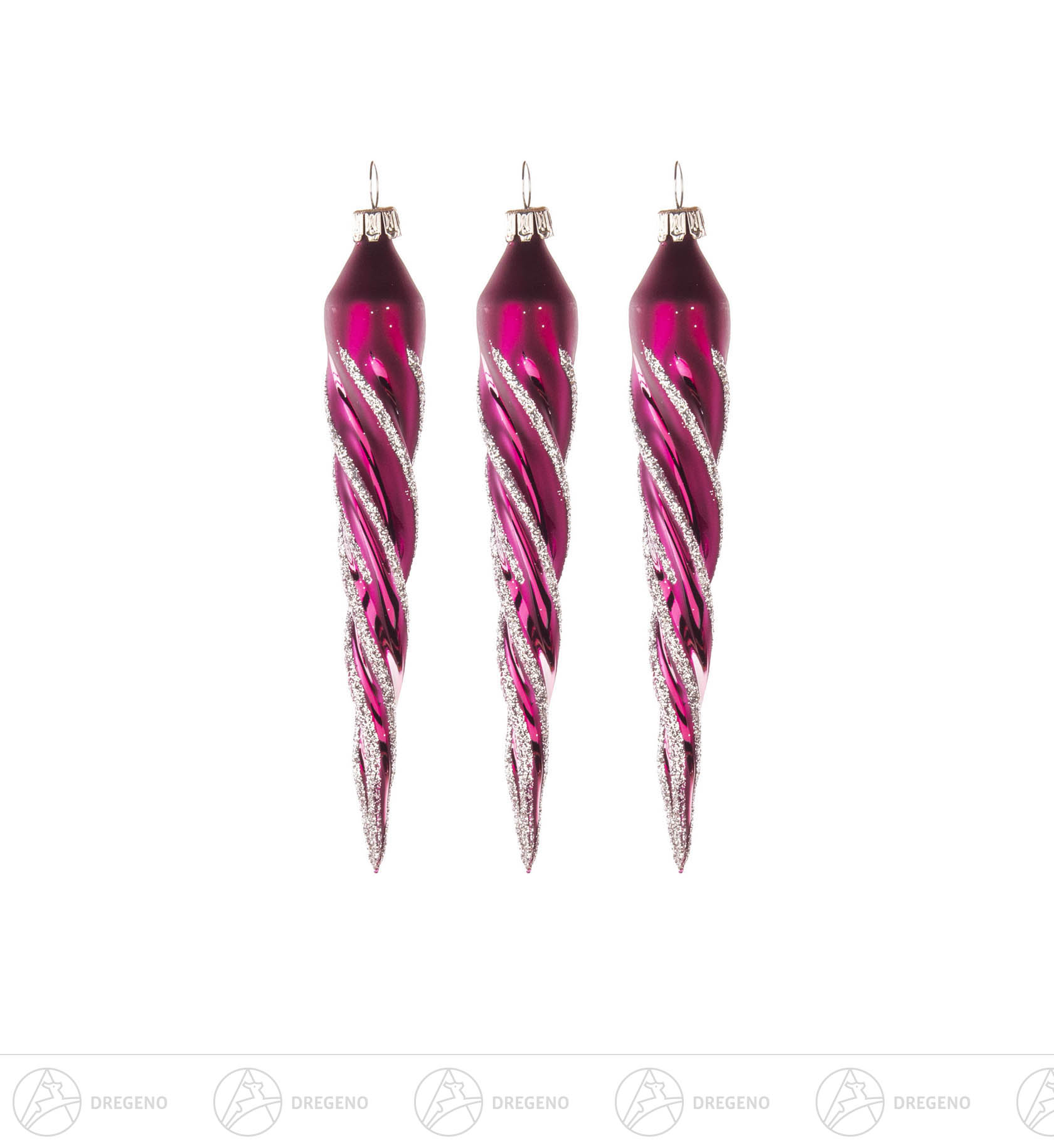 Thüringer Christbaumschmuck Eiszapfen 13cm beere matt (3)