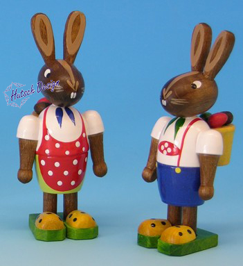 Osterhasenpärchen mit Korb