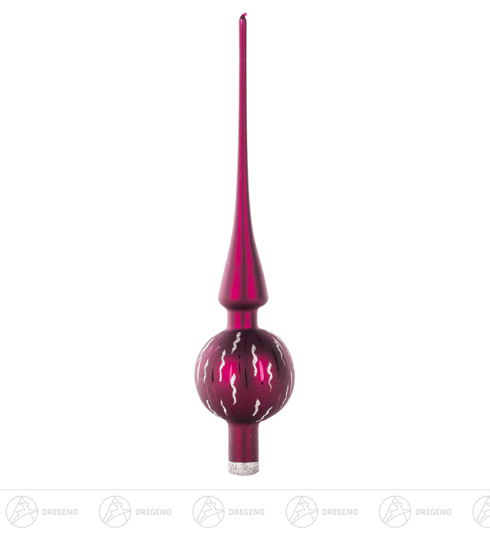 Thüringer Christbaumschmuck Baumspitze 27cm beere matt