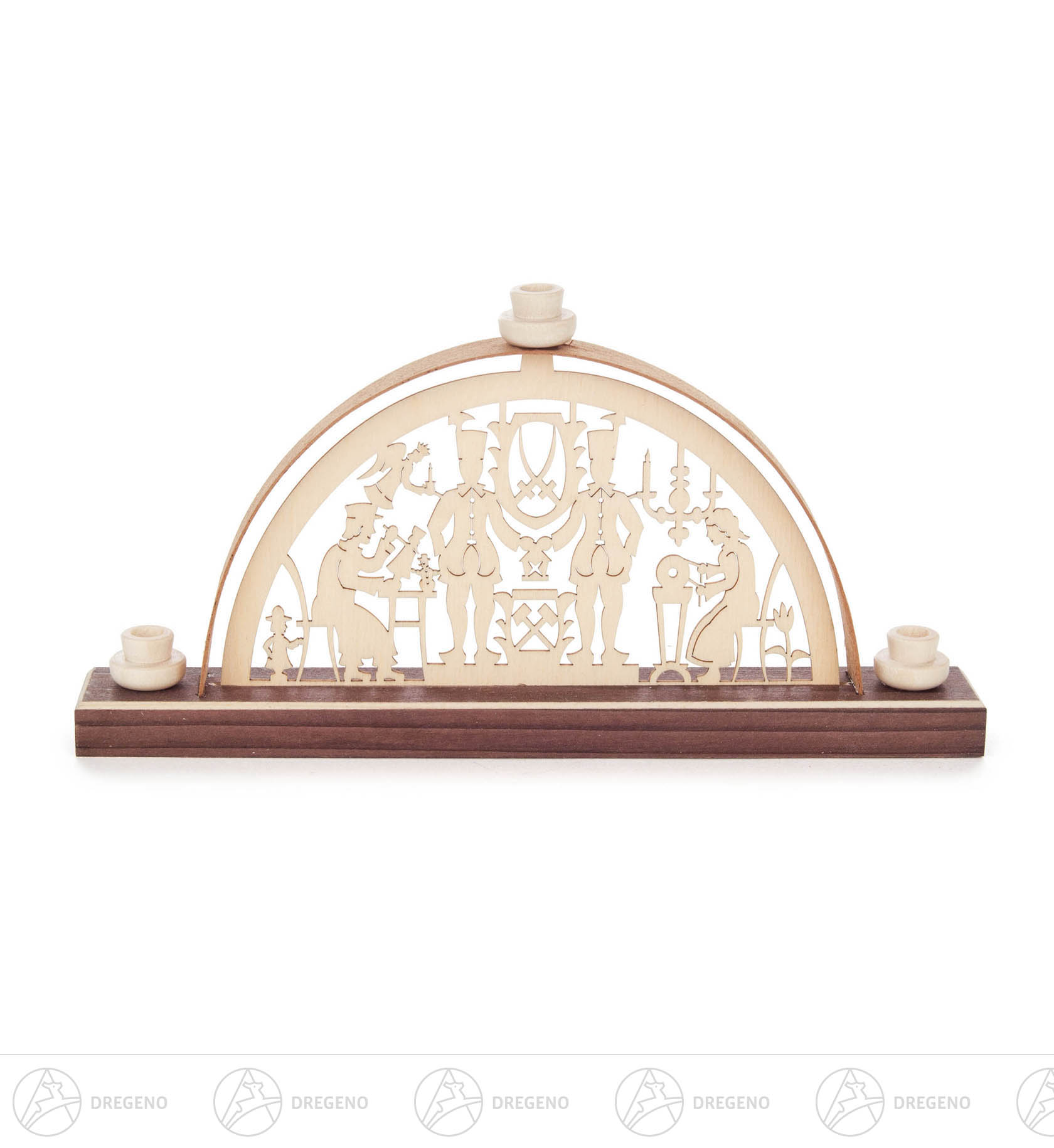 Mini Schwibbogen Motiv Erzgebirge 17x8cm