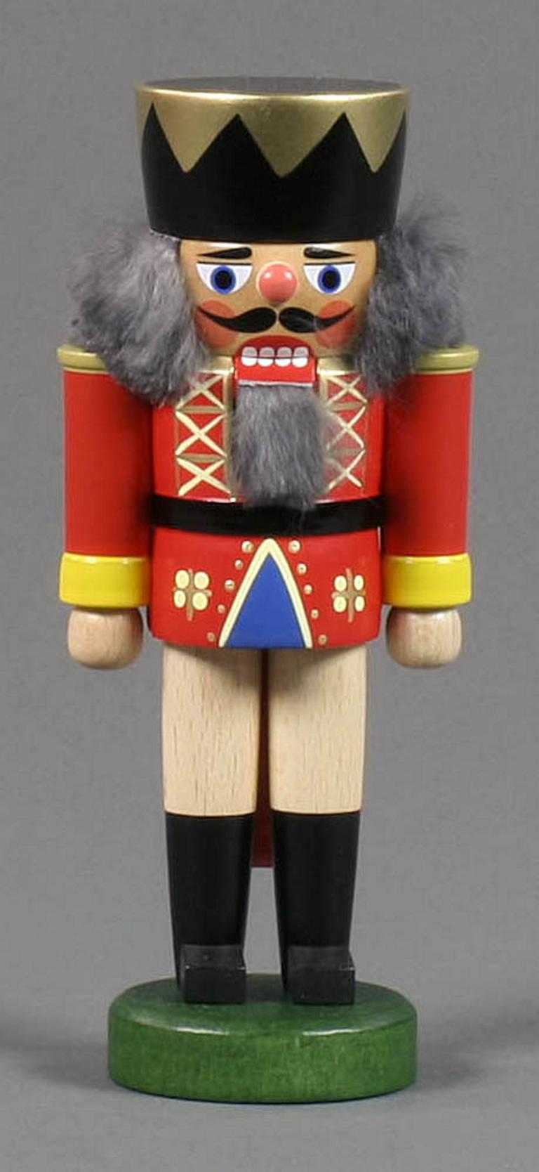 Nussknacker König rot-natur, 17cm