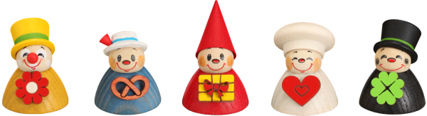 Wippel-Mix, 5er Satz 4cm Wippel-Mix, 5er Satz 4cm