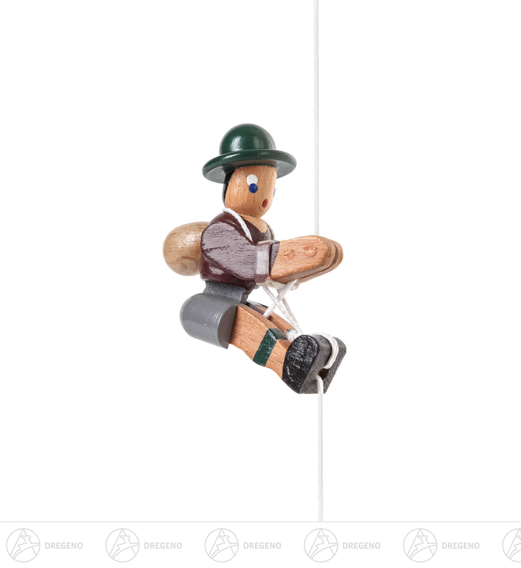 Kletterfigur Bergsteiger,braune Jacke Kletterfigur Bergsteiger,braune Jacke
