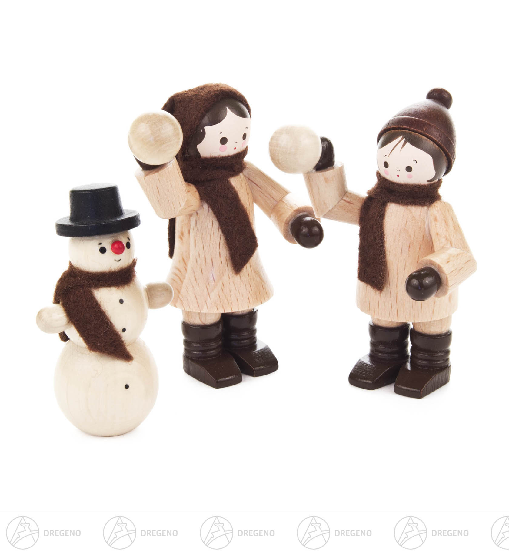 Schneeballwerfer mit Schneemann natur (3 6cm