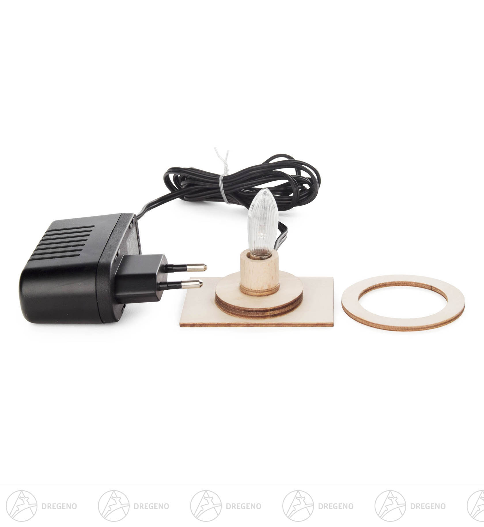 Beleuchtungsset für Lichterhaus mit Steckernetzteil 12V