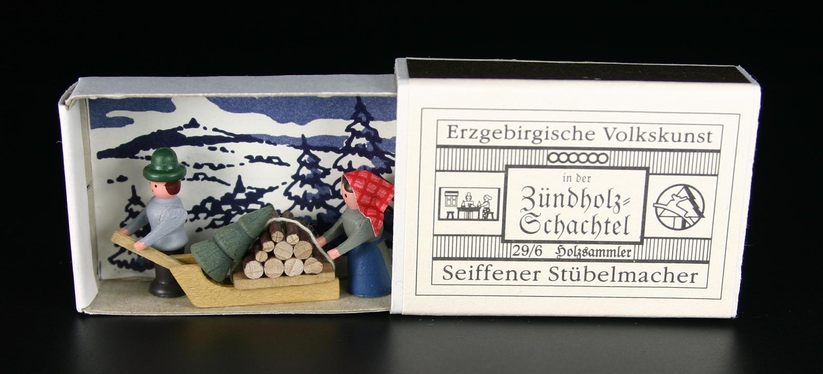 Zündholzschachteln Holzsammler