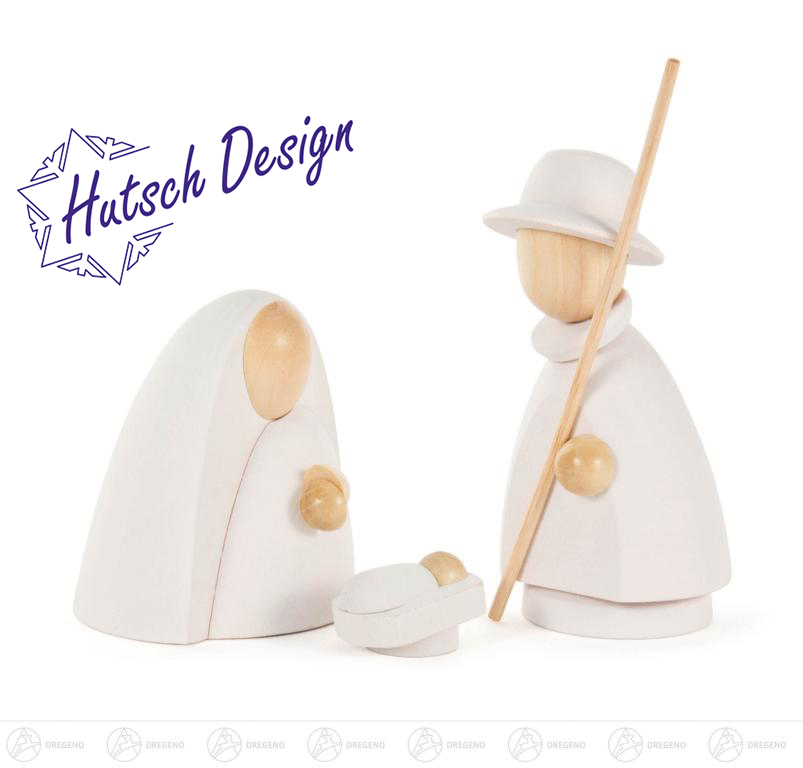 Heilige Familie (3) modern, natur/weiß