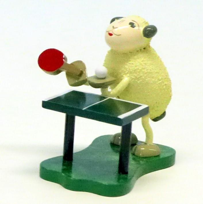 Schaf Bolli, Tischtennis spielend Schaf Bolli, Tischtennis spielend