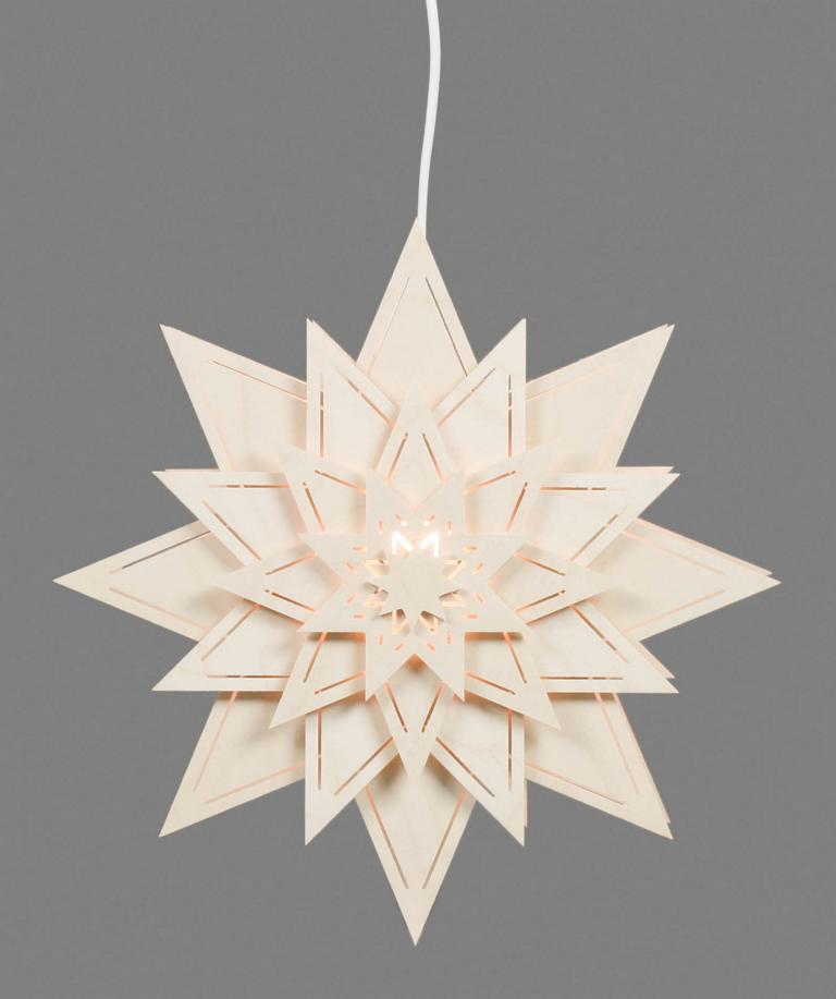 Weihnachtsstern mit Lichtschlitzen, elektr. Beleuchtung Weihnachtsstern mit Lichtschlitzen, elektr. Beleuchtung
